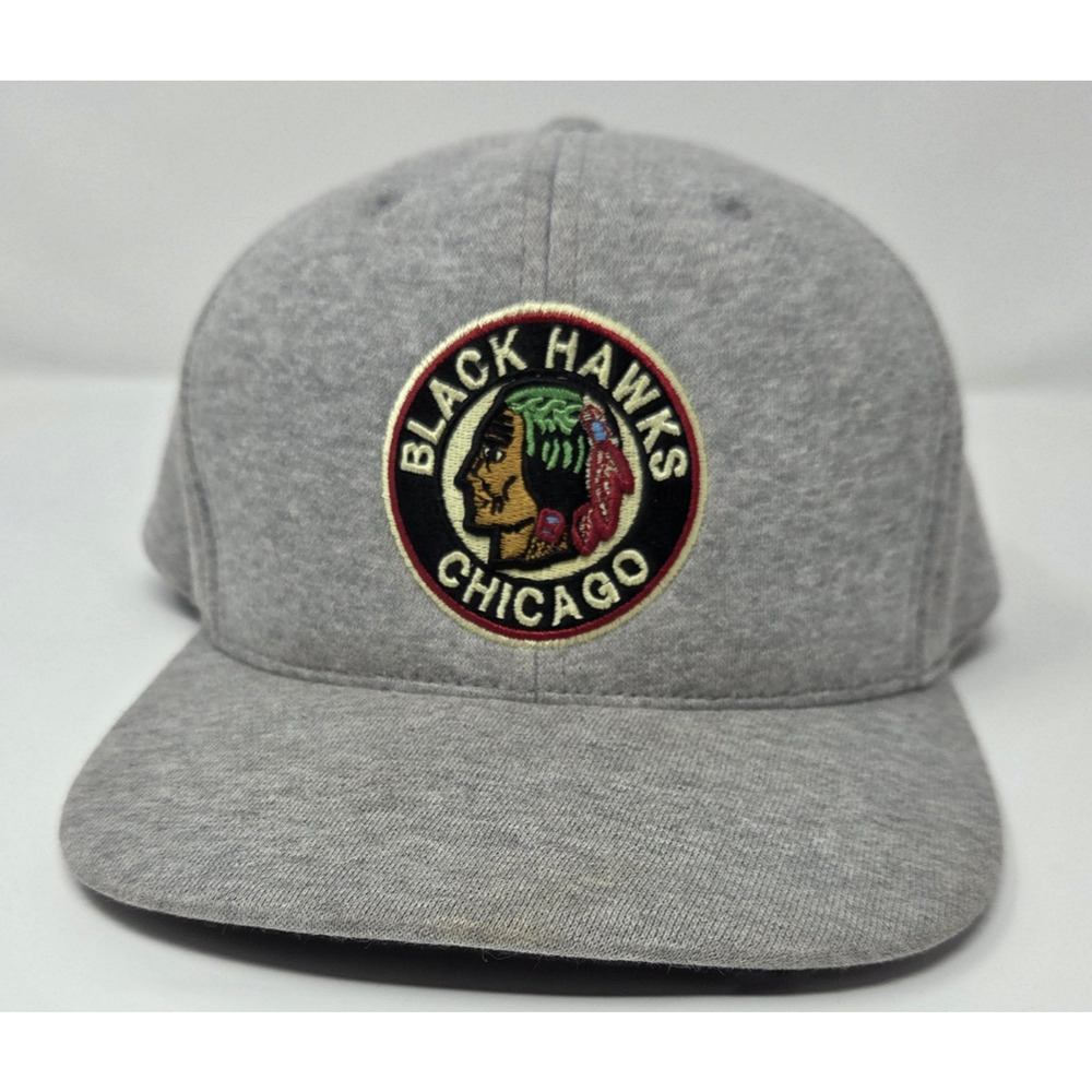 Chicago Blackhawks Mitchell and Ness NHL Vintage Snapback Gray Hat Cap
